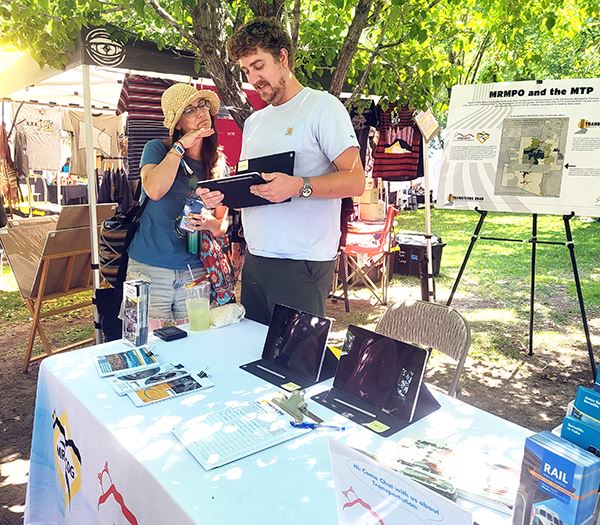 MRMPO talking with the public about the MTP